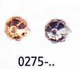 Perlkappen platinfarben 6 mm