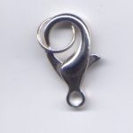 Karabiner platinfarben 27 mm mit Spaltring