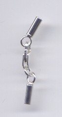 Karabiner mit Endkappen 2 mm aus Sterling Silber