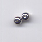 Metallperle 6 mm platinfarben - 10 St.