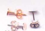 Ohrstecker flach mit Platte 4mm platinfarben - 1 St.