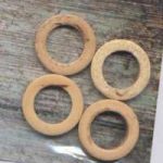 Holzschmuck Koko - Kettenglied Durchmesser 25 mm,Beutel mit 4 St., Ausverkauf - Abgabe nur solange Vorrat reicht