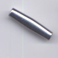 Kunststoffröhrchen galvanisiert silberfarben matt ca. 30x8 mm, Lochung ca. 3mm - Ausverkaufsartikel, Abgabe nur solange Vorrat reicht