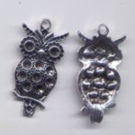 Eule altplatinfarben 47 x 23 mm