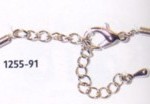 Karabiner 11 mm mit Spiralcalotte 2,5 mm und Verlängerungskette