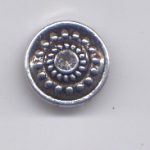 Metalldruckknopf mit Straß für Double Beads Easy Button
