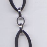 Ankerkette ca. 2,5 cm x 1 cm - Ellipse platinfarben