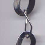 Ankerkette 2 x 1,5 cm - Ovale breit-schmal platinfarben, Ausverkaufsartikel - Abgabe nur solange Vorrat reicht