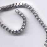 Gliederkette 3 mm quadratisch platinfarben