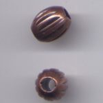 Olive mit Großloch 12x10 mm aus galvanisiertem Kunststoff altkupferfarben, Ausverkaufsartikel - Abgabe nur solange Vorrat reicht