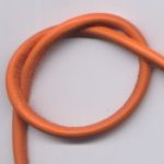 Nappaleder rund gesäumt 4 mm orange
