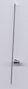 Hutnadel 80 mm silberfarben mit Stopper