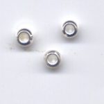 Metallperle versilbert 3 x 5 mm, Lochdurchmesser 2 mm - Beutel mit 10 St.