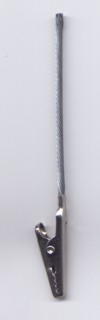 Krokodilklemme 26 mm mit Stahldraht 55 mm x 2 mm