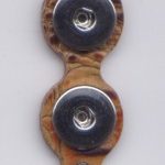 Armband aus Kunstleder Double Beads EasyButton 24,5 x 2,5 cm mit Schnalle, verstellbar von 19,5 - 21,5 cm - Ausverkauf, Abgabe nur solange Vorrat reicht