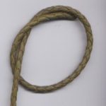 Lederband rund geflochen 4 mm olive