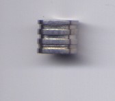 Großlochperle 8 x 9 mm aus Edelstahl