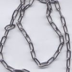 Gliederkette 5 mm x 12 mm x 50 cm aus Edelstahl mit Karabiner