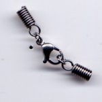 Spiralcalotte 2 mm mit Karabiner aus Edelstahl