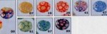 Millefiori rund flach Durchmesser 14 mm, Tiefe 4 mm , Dose mit 3 Stück- Auslaufartikel, Lieferung solange Vorrat reicht