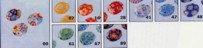 Millefiori oval flach 10 mm x 12 mm, Tiefe 4 mm , Dose mit 3 Stück- Auslaufartikel, Lieferung solange Vorrat reicht