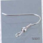 Ohrhaken 20 mm aus Edelstahl silberfarben - 10 St.