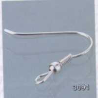Ohrhaken 20 mm aus Edelstahl silberfarben - 10 St.