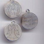 Metallanhänger Schutzengel 18 mm - verschiedene Motive - 1 Stück