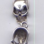 Metallanhänger Totenkopf ca. 20 mm, altsilberfarben