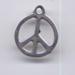 Metallanhänger Peace ca. 24 mm silberfarben