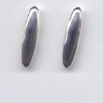 Metallperlen 20 x 5 mm tonnenform versilbert - 10 St.