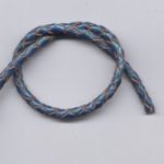 Lederband rund geflochen 4 mm petrol-metallic