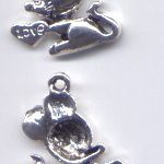 Metallanhänger Maus silberfarben