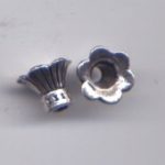 Kappe gemustert silberfarben 9 mm - 5 St.