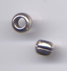 Metallperle ´Streifen´ ca. 7 x 5 mm, Lochdurchmesser ca. 3,5 mm - 10 St.