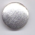Linse aus Kupfer 16 x 14 x 6 mm versilbert gebürstet, Ausverkauf - Abgabe nur solange Vorrat reicht