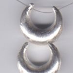 Mond 25 x 23 x 9 mm versilbert gebürstet - 2 St., Ausverkauf - Abgabe nur solange Vorrat reicht