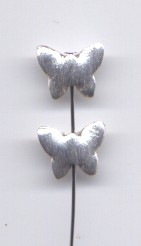Schmetterling 12 mm versilbert, Ausverkauf - Abgabe nur solange Vorrat reicht