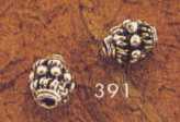 Metallzwischenteil - Olive Länge ca. 7,31 mm, Durchmesser ca. 5,3 mm altsilberfarben 10 St.