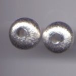 Ronde Kupfer 13,5 x 7 mm versilbert gebürstet, Ausverkauf - Abgabe nur solange Vorrat reicht
