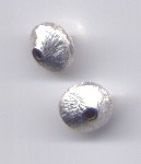 Kupfer-Doppelkegel ca. 8x6mm echt versilbert gebürstet, Ausverkauf - Abgabe nur solange Vorrat reicht