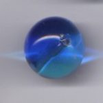 Acrylperle azurblau 2-Ton-Perle 17 mm - Ausverkaufsartikel, Abgabe nur solange Vorrat reicht