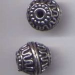 Metallperle altsilberfarben rund ca. 14 mm