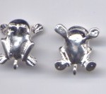 Anhänger Frosch ca. 1,8 cm silberfarben