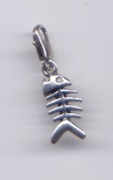 Anhänger mit Karabiner ´Fisch´ platinfarben 3 cm