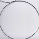 Collier 45 cm aus Spiraldraht mit Röhrensteckverschluß silberfarben