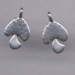 Metallanhänger Pilz altplatinfarben 10 x 14 mm - 2 Stück