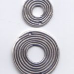 Metallzwischenteil Donut 26 mm klein platinfarben