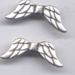 Metallflügel antikplatinfarben 41 x 15 mm