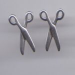 Metallanhänger Schere altplatinfarben - 2 St.